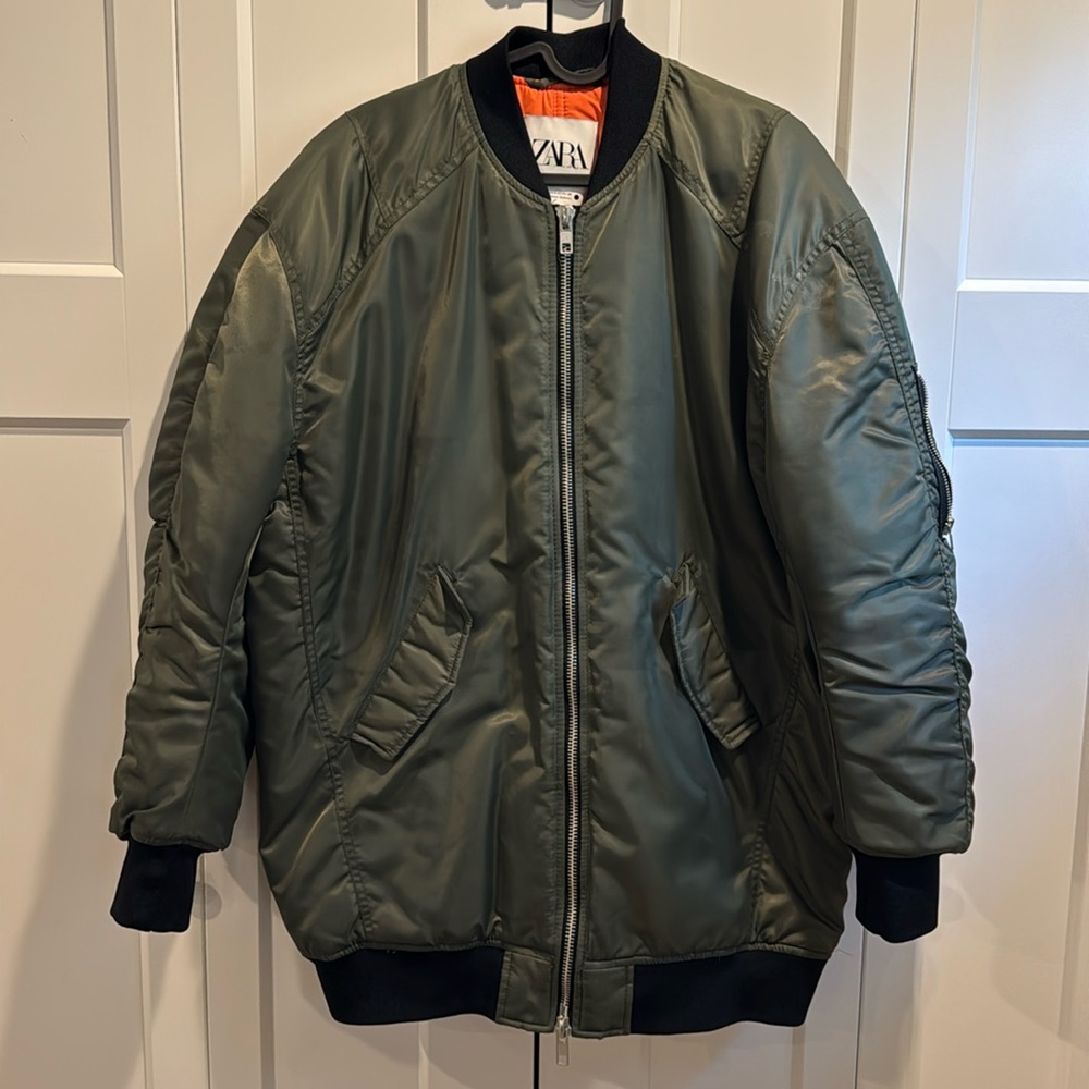 ZARA oversized bomber jacket